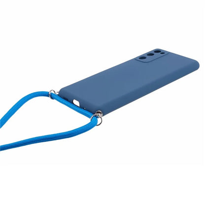 For Samsung Galaxy S20 FE / FE 5G / S20 Lite / S20 FE 2022 Case Rubberized TPU Cover with Long Lanyard