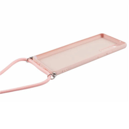 For Samsung Galaxy S20 FE / FE 5G / S20 Lite / S20 FE 2022 Case Rubberized TPU Cover with Long Lanyard