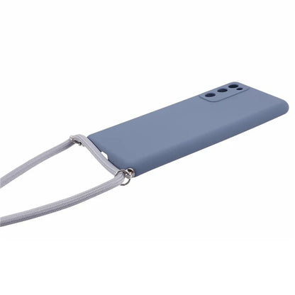 For Samsung Galaxy S20 FE / FE 5G / S20 Lite / S20 FE 2022 Case Rubberized TPU Cover with Long Lanyard