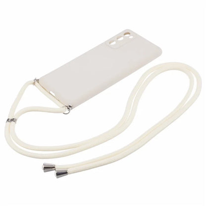 For Samsung Galaxy S20 FE / FE 5G / S20 Lite / S20 FE 2022 Case Rubberized TPU Cover with Long Lanyard