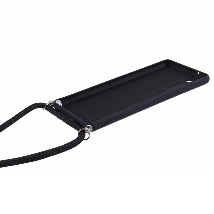 For Samsung Galaxy S20 FE / FE 5G / S20 Lite / S20 FE 2022 Case Rubberized TPU Cover with Long Lanyard