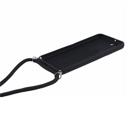 For Samsung Galaxy S21 FE 5G Case Rubberized Phone TPU Cover with Long Lanyard