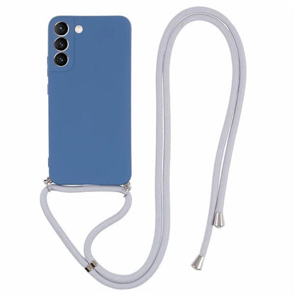 For Samsung Galaxy S21 FE 5G Case Rubberized Phone TPU Cover with Long Lanyard