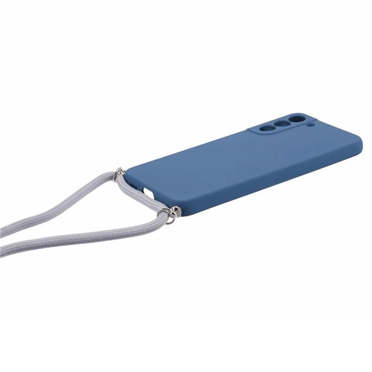 For Samsung Galaxy S21 FE 5G Case Rubberized Phone TPU Cover with Long Lanyard