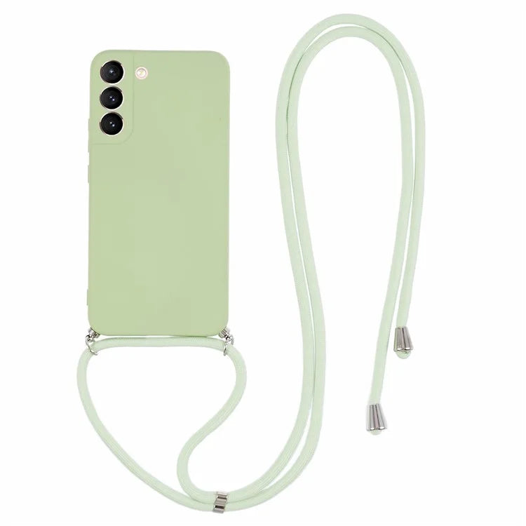 For Samsung Galaxy S21 FE 5G Case Rubberized Phone TPU Cover with Long Lanyard