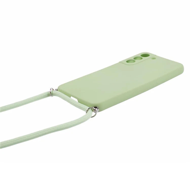 For Samsung Galaxy S21 FE 5G Case Rubberized Phone TPU Cover with Long Lanyard