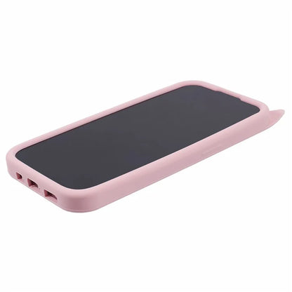 For iPhone 15 Pro Max Silicone Case 3D Moustache Cat Drop-proof Phone Cover