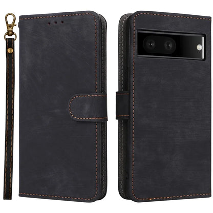 For Google Pixel 7 5G Case PU Leather RFID Blocking Wallet Cover with Strap