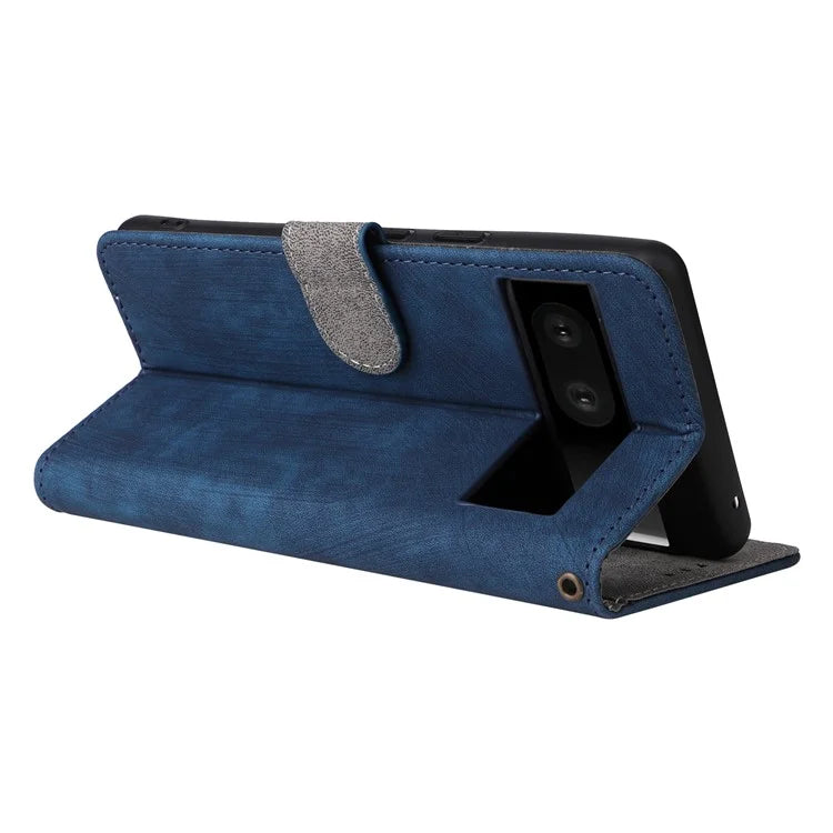 For Google Pixel 7 5G Case PU Leather RFID Blocking Wallet Cover with Strap