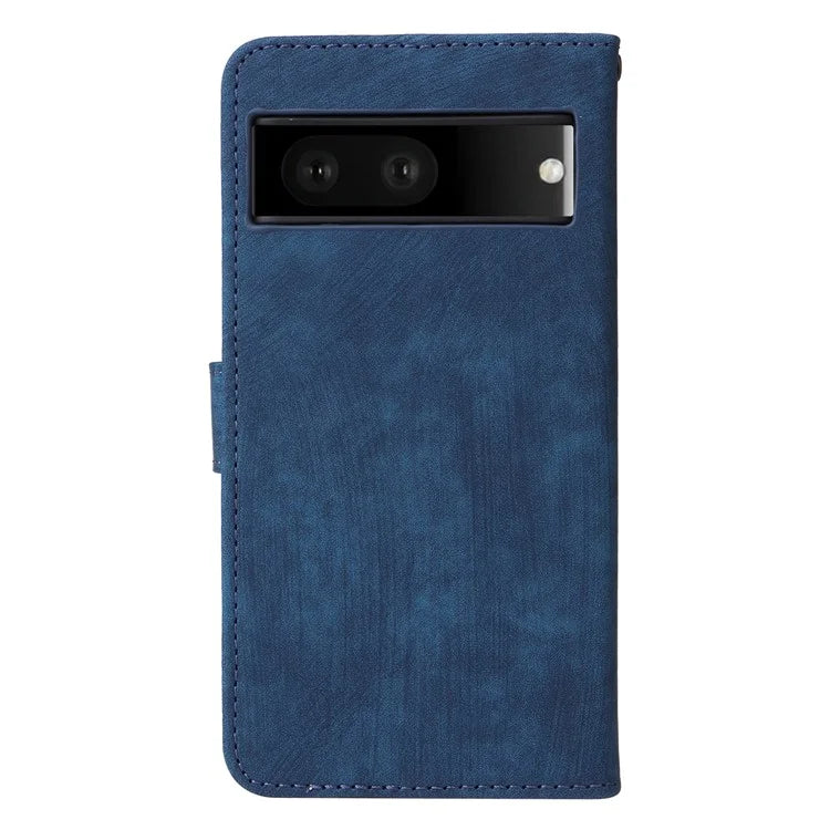 For Google Pixel 7 5G Case PU Leather RFID Blocking Wallet Cover with Strap