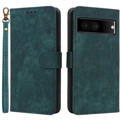 For Google Pixel 7 5G Case PU Leather RFID Blocking Wallet Cover with Strap