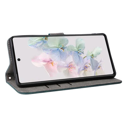 For Google Pixel 7 5G Case PU Leather RFID Blocking Wallet Cover with Strap