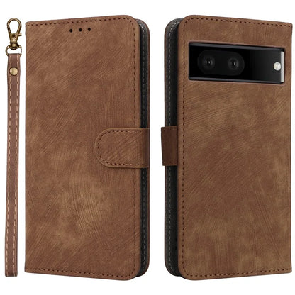 For Google Pixel 7 5G Case PU Leather RFID Blocking Wallet Cover with Strap