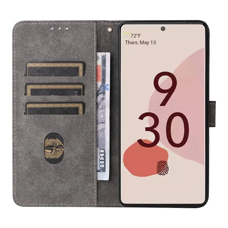 For Google Pixel 7 Pro 5G Case RFID Blocking Phone Leather Cover with Strap
