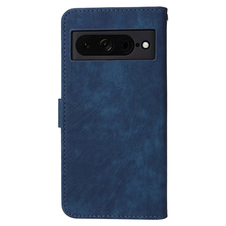 For Google Pixel 7 Pro 5G Case RFID Blocking Phone Leather Cover with Strap