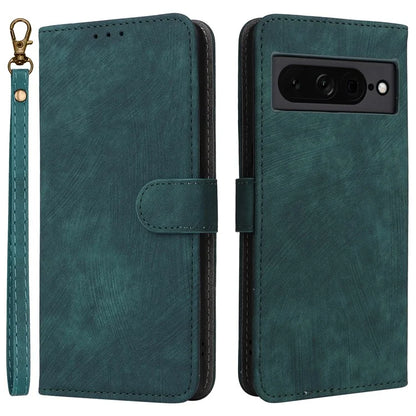 For Google Pixel 7 Pro 5G Case RFID Blocking Phone Leather Cover with Strap
