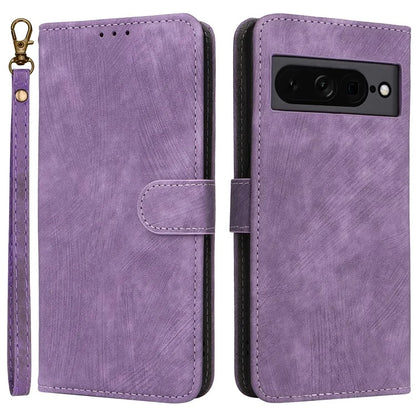 For Google Pixel 7 Pro 5G Case RFID Blocking Phone Leather Cover with Strap