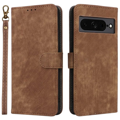 For Google Pixel 7 Pro 5G Case RFID Blocking Phone Leather Cover with Strap