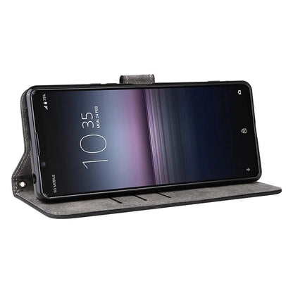 For Sony Xperia 1 II Case RFID Blocking Wallet Phone Stand Cover with Strap