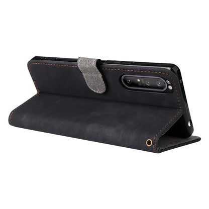 For Sony Xperia 1 II Case RFID Blocking Wallet Phone Stand Cover with Strap