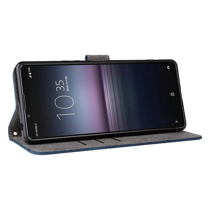 For Sony Xperia 1 II Case RFID Blocking Wallet Phone Stand Cover with Strap