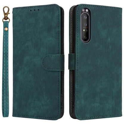 For Sony Xperia 1 II Case RFID Blocking Wallet Phone Stand Cover with Strap
