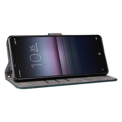 For Sony Xperia 1 II Case RFID Blocking Wallet Phone Stand Cover with Strap