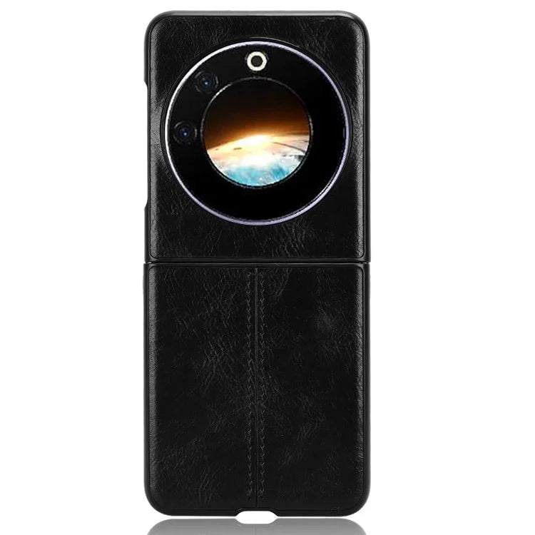 For Transsion Tecno Phantom V Flip Case Cowhide Texture PU Leather+PC Phone Cover