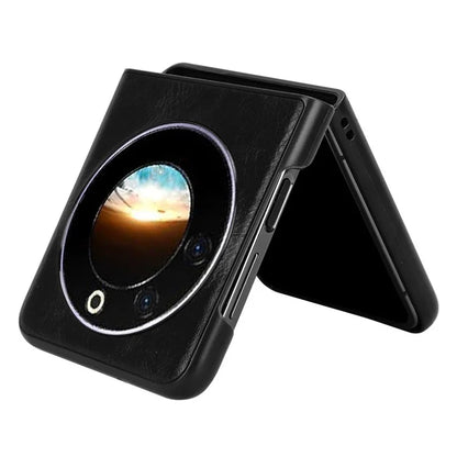 For Transsion Tecno Phantom V Flip Case Cowhide Texture PU Leather+PC Phone Cover