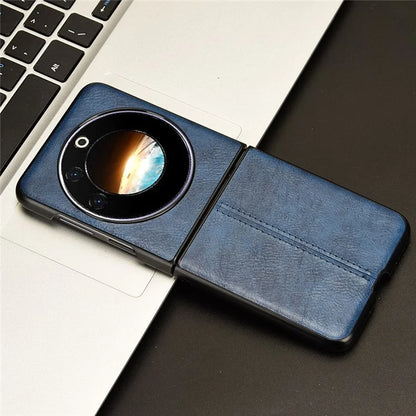 For Transsion Tecno Phantom V Flip Case Cowhide Texture PU Leather+PC Phone Cover