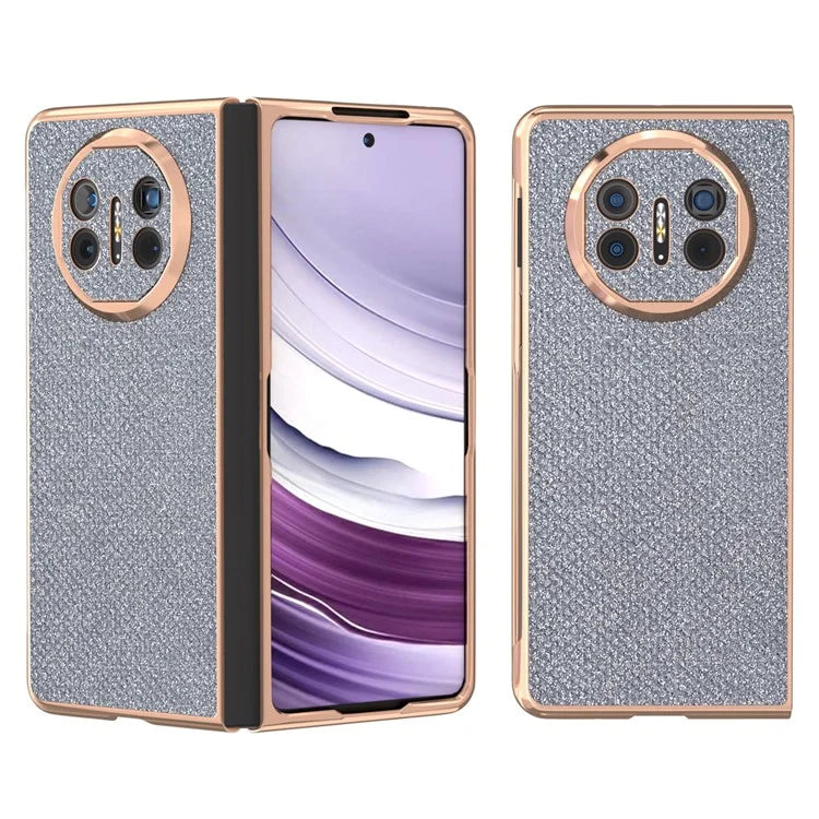 For Huawei Mate X5 Case Rhinestone Texture Leather+ PC Electroplating Phone Cover