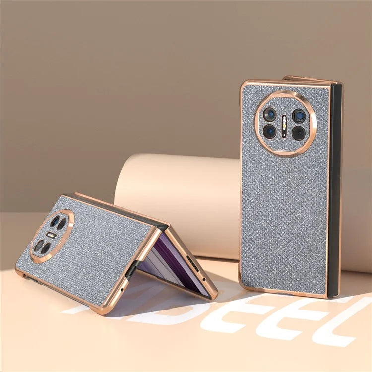 For Huawei Mate X5 Case Rhinestone Texture Leather+ PC Electroplating Phone Cover