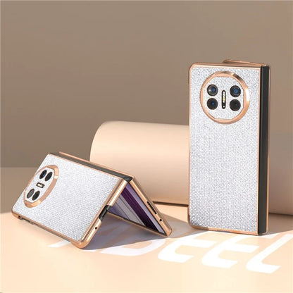 For Huawei Mate X5 Case Rhinestone Texture Leather+ PC Electroplating Phone Cover
