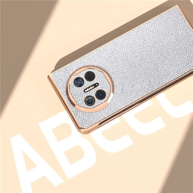 For Huawei Mate X5 Case Rhinestone Texture Leather+ PC Electroplating Phone Cover