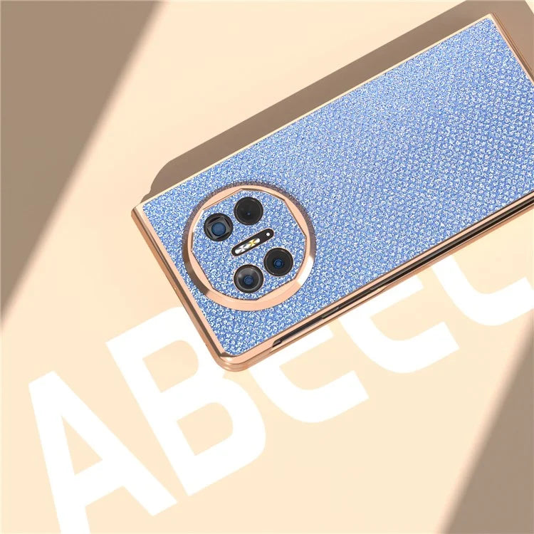 For Huawei Mate X5 Case Rhinestone Texture Leather+ PC Electroplating Phone Cover