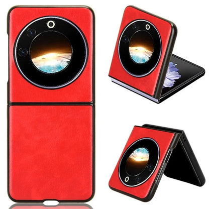 For Transsion Tecno Phantom V Flip Case Anti-Scratch PU Leather+PC Litchi Texture Phone Cover