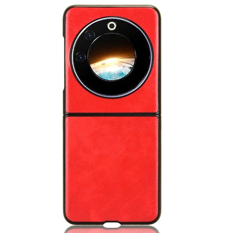For Transsion Tecno Phantom V Flip Case Anti-Scratch PU Leather+PC Litchi Texture Phone Cover