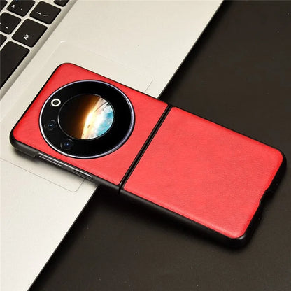 For Transsion Tecno Phantom V Flip Case Anti-Scratch PU Leather+PC Litchi Texture Phone Cover