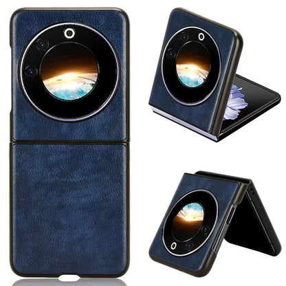 For Transsion Tecno Phantom V Flip Case Anti-Scratch PU Leather+PC Litchi Texture Phone Cover