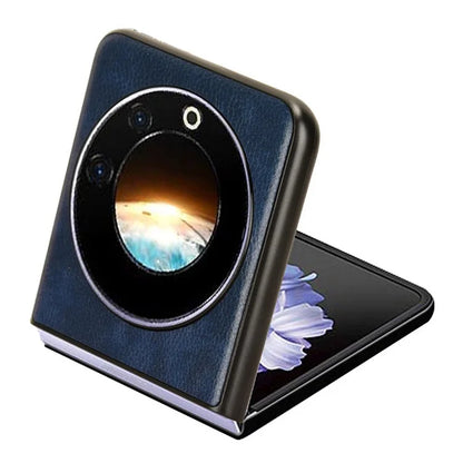 For Transsion Tecno Phantom V Flip Case Anti-Scratch PU Leather+PC Litchi Texture Phone Cover