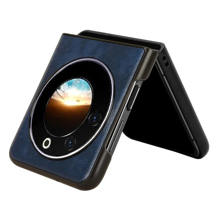 For Transsion Tecno Phantom V Flip Case Anti-Scratch PU Leather+PC Litchi Texture Phone Cover