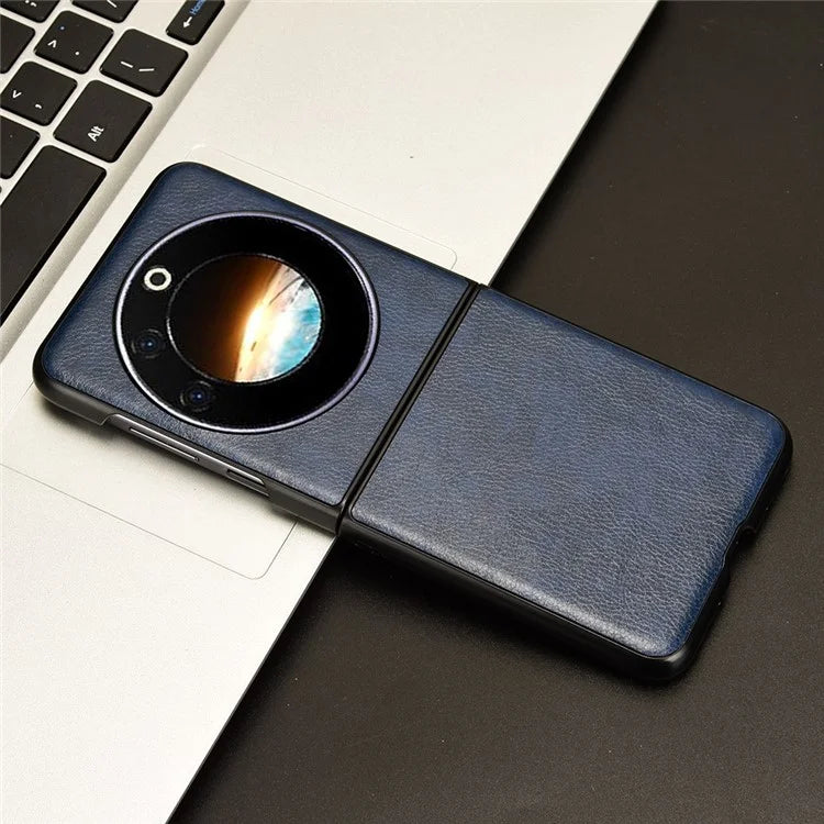 For Transsion Tecno Phantom V Flip Case Anti-Scratch PU Leather+PC Litchi Texture Phone Cover