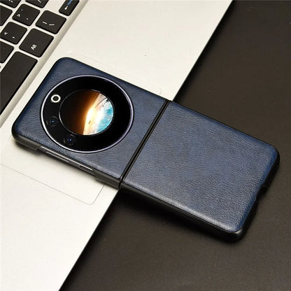 For Transsion Tecno Phantom V Flip Case Anti-Scratch PU Leather+PC Litchi Texture Phone Cover