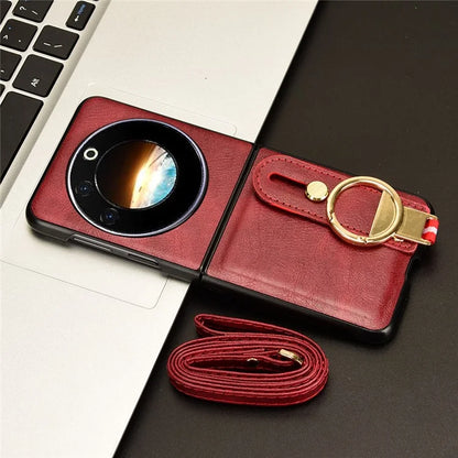 For Transsion Tecno Phantom V Flip Case PU Leather+PC Phone Cover with Bottle Opener