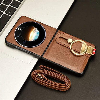 For Transsion Tecno Phantom V Flip Case PU Leather+PC Phone Cover with Bottle Opener