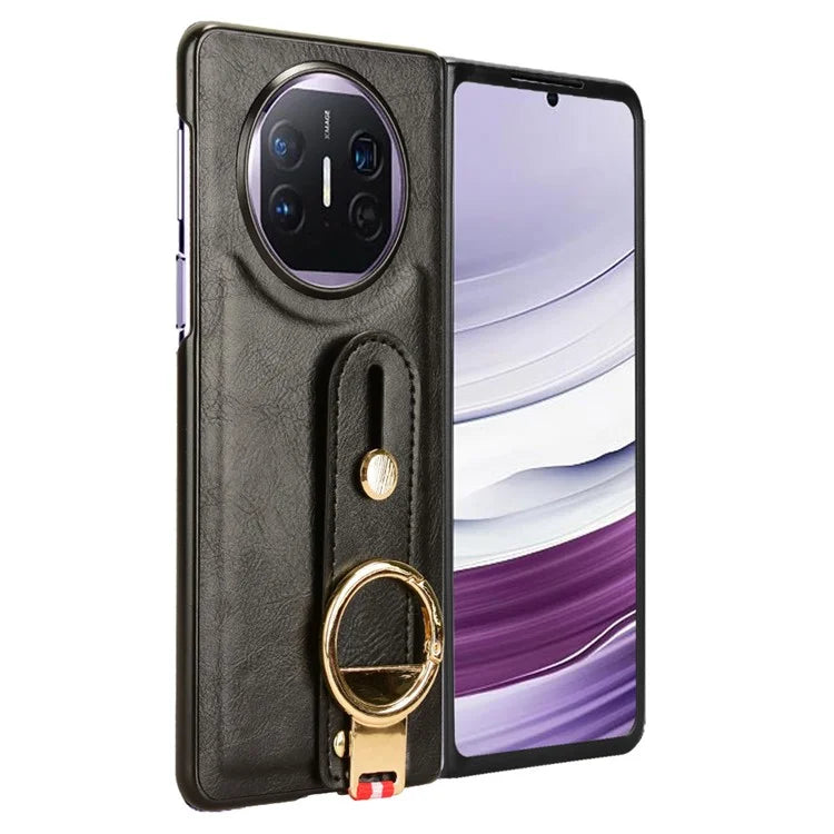 For Huawei Mate X5 Case PU Leather+PC Protective Phone Cover with Bottle Opener