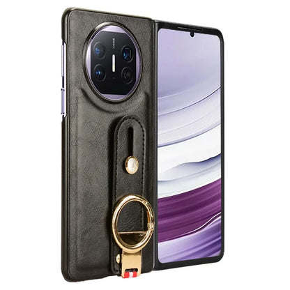 For Huawei Mate X5 Case PU Leather+PC Protective Phone Cover with Bottle Opener