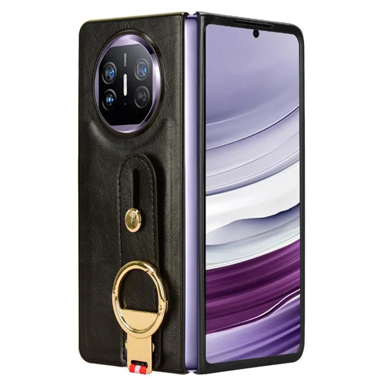 For Huawei Mate X5 Case PU Leather+PC Protective Phone Cover with Bottle Opener