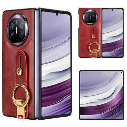 For Huawei Mate X5 Case PU Leather+PC Protective Phone Cover with Bottle Opener