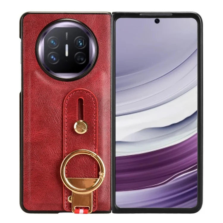 For Huawei Mate X5 Case PU Leather+PC Protective Phone Cover with Bottle Opener